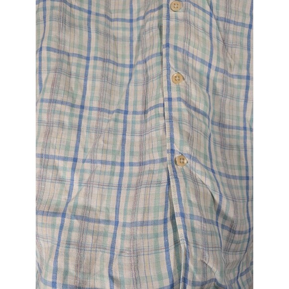 Tommy Bahama Mens Plaid 100% Linen Button Down Casual Shirt Sz L Preppy Coastal - Picture 6 of 10